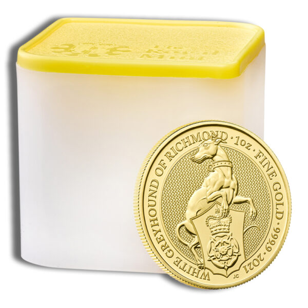 2021 1 oz Great Britain Queen's Beast Gold Coin - Greyhound - Image 3