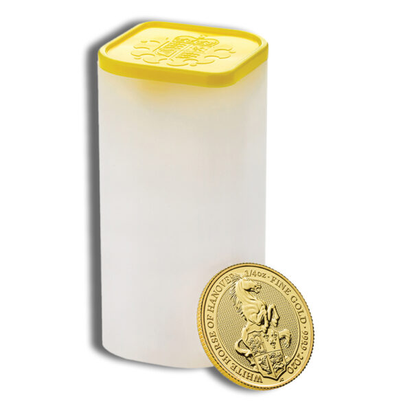2020 1/4 oz Great Britain Queen's Beast Gold Coin - White Horse - Image 3
