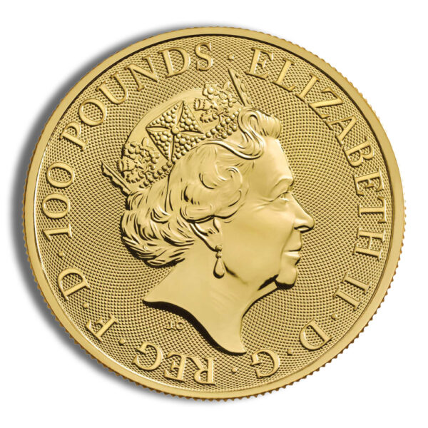 2021 1 oz Great Britain Queen's Beast Gold Coin - Greyhound - Image 2