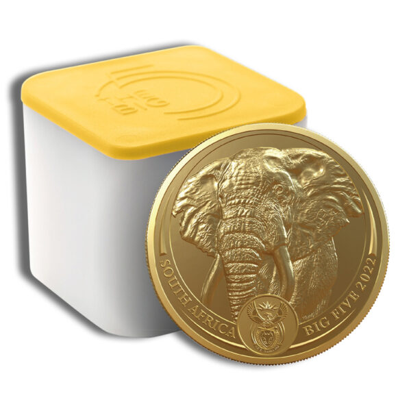 2022 1 oz Gold South Africa Big 5 Elephant Coin - Series I - Image 2