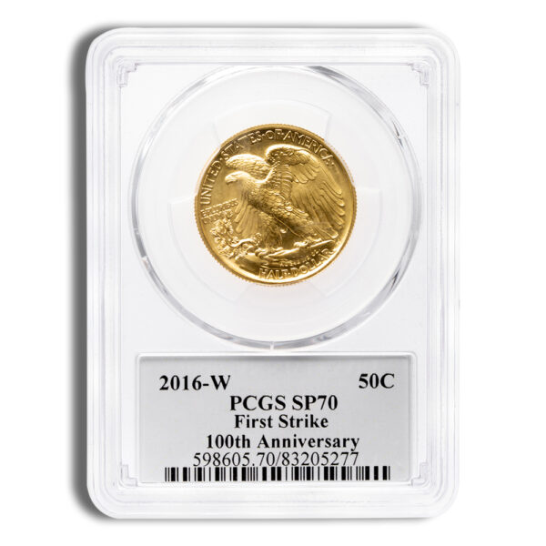 2016-W 1/2 oz Gold Walking Liberty Centennial Coin PCGS SP70 - Image 2
