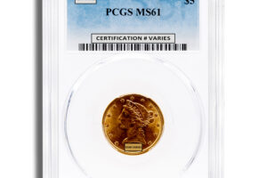 $5 Gold Liberty Half Eagle - PCGS MS61