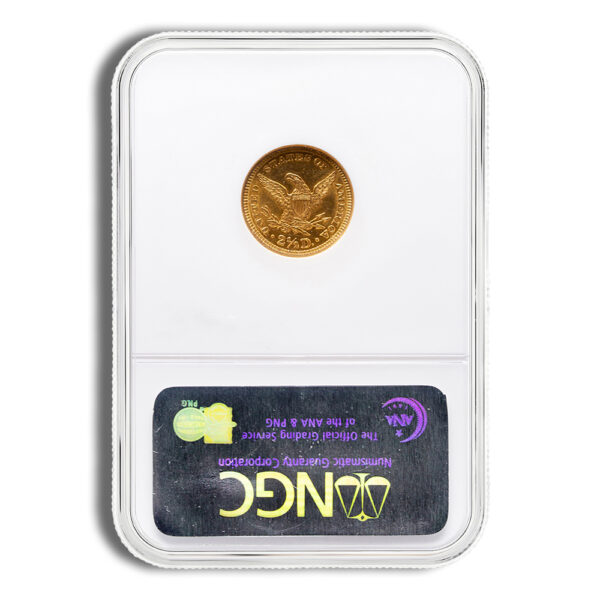 $2.5 Gold Liberty Quarter Eagle - NGC MS62 - Image 2