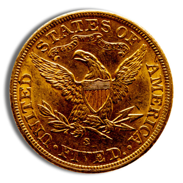 $5 Gold Liberty Half Eagle - AU - Image 2