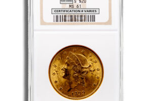 $20 Gold Liberty Double Eagle - NGC MS61