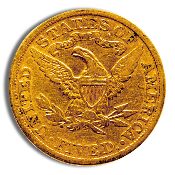 $5 Gold Liberty Half Eagle - Cleaned/Low Grade - Image 2