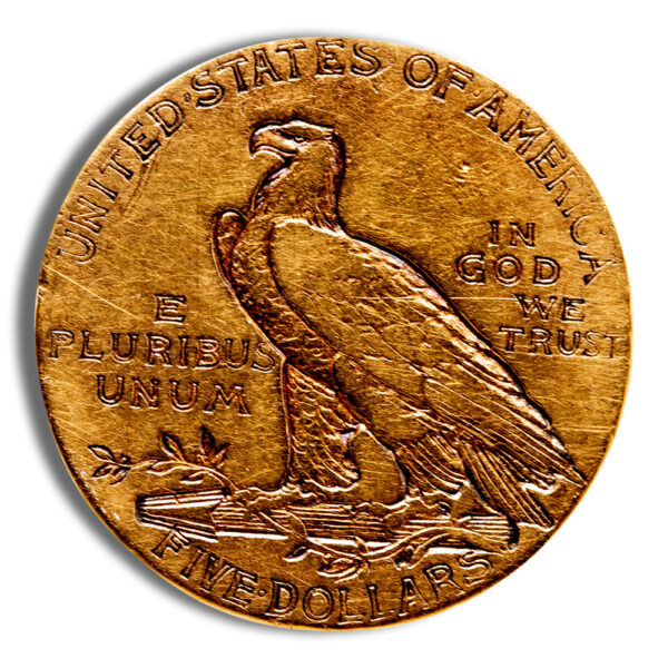 $5 Gold Indian Half Eagle - Cleaned/Low Grade - Image 2