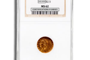 $2.5 Gold Indian Quarter Eagle - NGC MS62