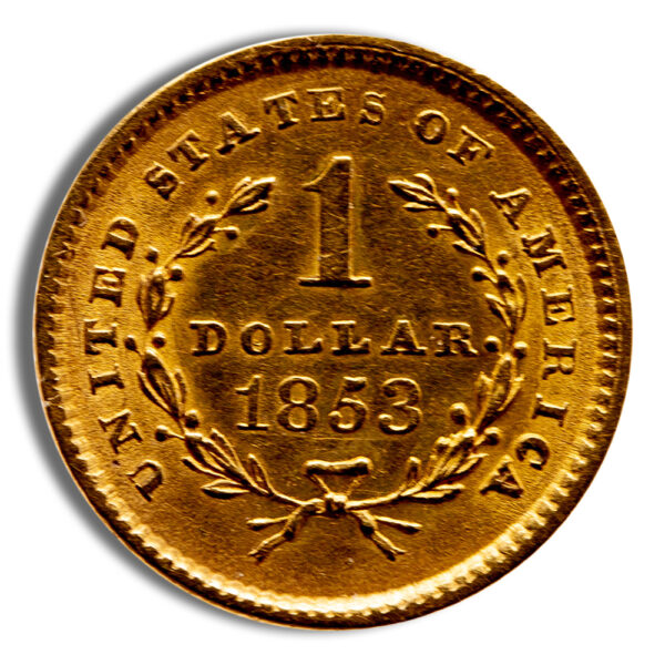 $1 Gold Liberty Type 1 - Cleaned/Low Grade - Image 2