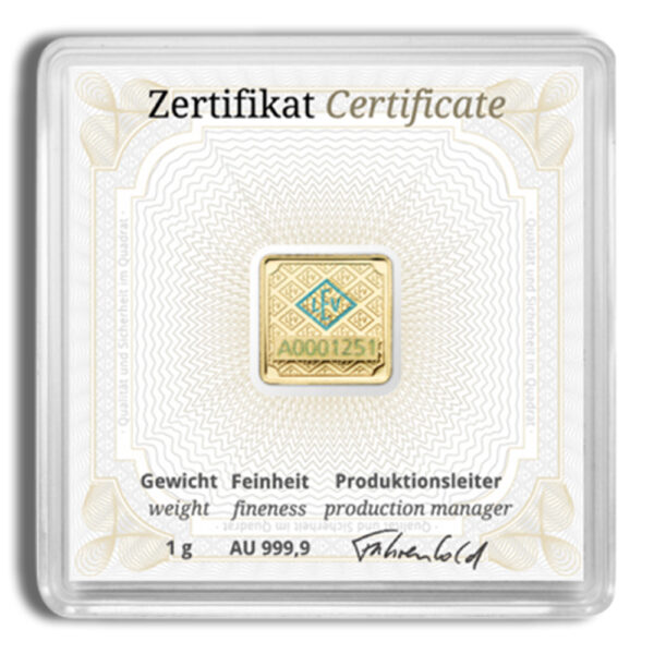 1 gram Gold Bar - Geiger (In Assay) - Image 2