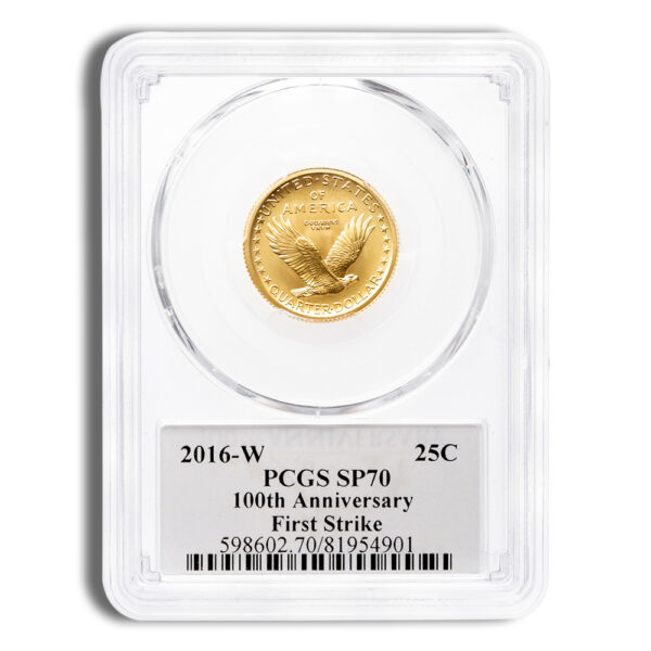 2016-W 1/4 oz Gold Standing Liberty Centennial Coin PCGS SP70 - Image 2