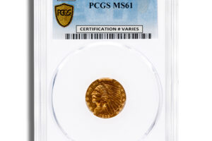 $2.5 Gold Indian Quarter Eagle - PCGS MS61