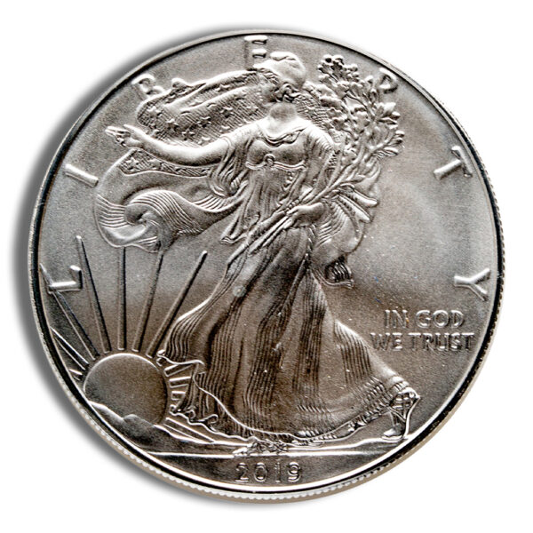 2019-W Burnished Silver Eagle with Box & COA - Image 2