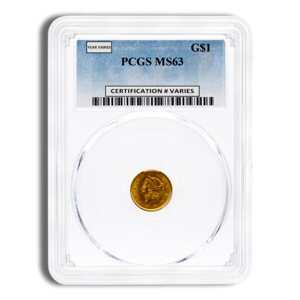$1 Gold Liberty Type 1 - PCGS MS63