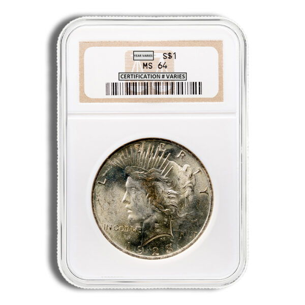 Peace Dollar - NGC MS64 (Toned)