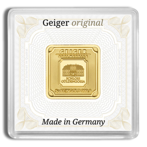 5 gram Gold Bar - Geiger (In Assay)