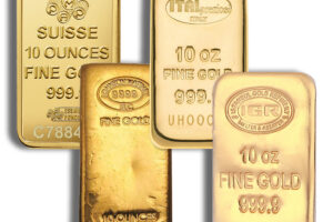10 oz Gold Bar - Brand Varies .9999