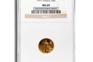 1991 1/10 oz Gold Eagle $5 NGC MS69
