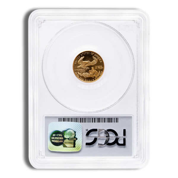 1999-W 1/10oz Unfinished Proof Die Gold Eagle $5 PCGS MS69 - Image 2
