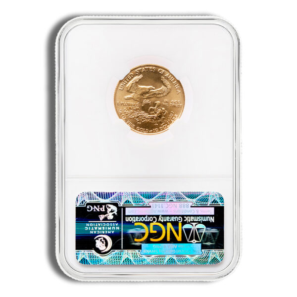 1989 1/4 oz Gold Eagle $10 NGC MS69 - Image 2