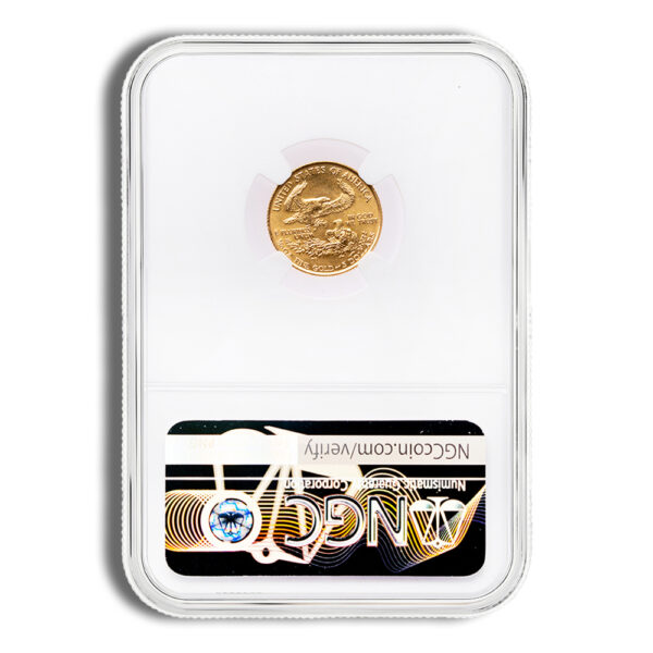 1990 1/10 oz Gold Eagle $5 NGC MS69 - Image 2