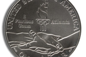 1995-D $1 Track & Field Silver Commem - BU