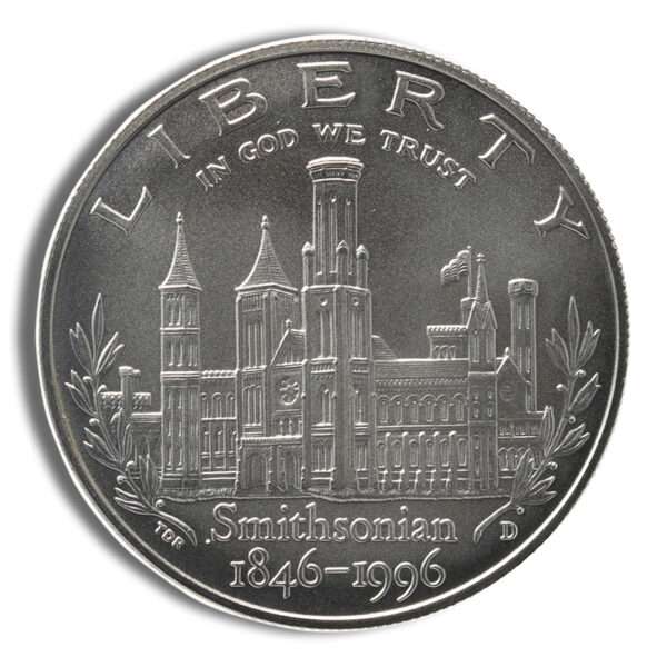 1996-D $1 Smithsonian Silver Commem - BU - Image 2