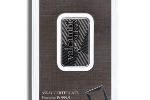 20 gram Platinum Bar - Valcambi (Carded)