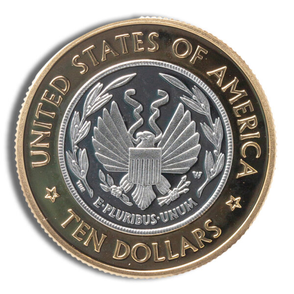 2000-W $10 Library of Congress Bimetallic Coin - Proof (Box/COA) - Image 2
