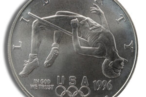 1996-D $1 High Jump Silver Commem - BU