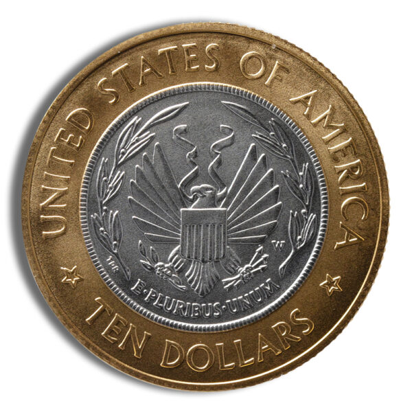 2000-W $10 Library of Congress Bimetallic Coin - BU (Box/COA) - Image 2