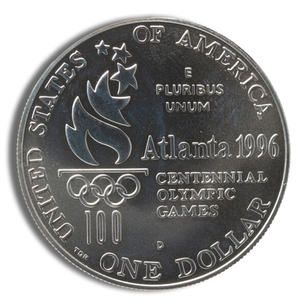 1996-D $1 Wheelchair Silver Commem - BU - Image 2