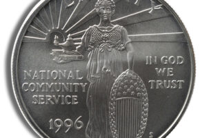 1996-S $1 Community Service Silver Commem - BU