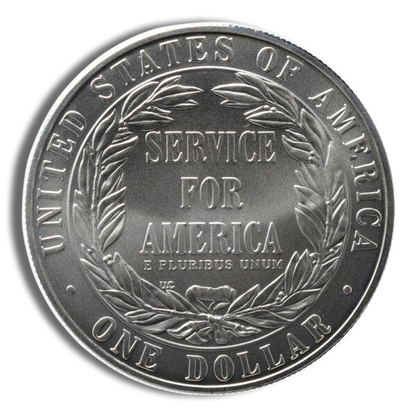 1996-S $1 Community Service Silver Commem - BU - Image 2