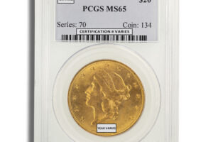 $20 Gold Liberty Double Eagle - PCGS MS65