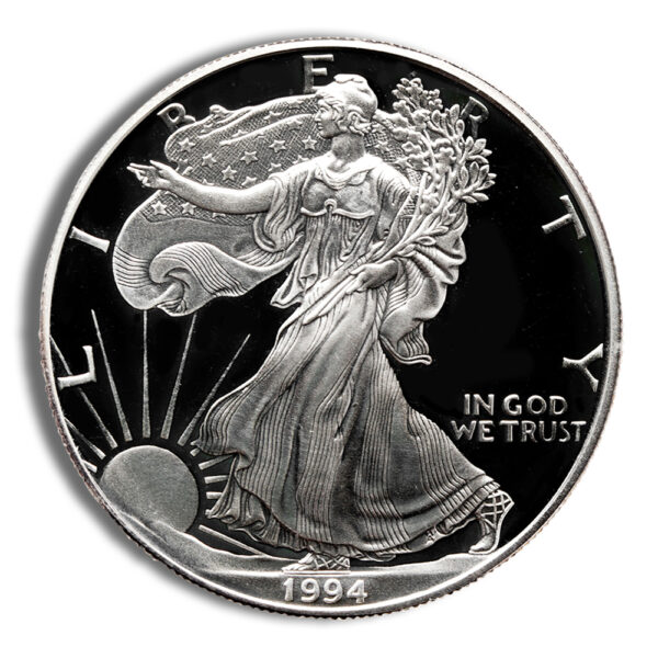 1994-P Proof Silver Eagle with Box & COA - Image 2