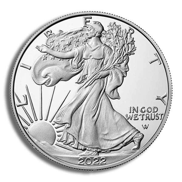 2022-W Proof Silver Eagle with Box & COA - Image 2
