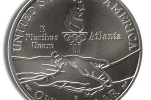 1995-D $1 Gymnast Silver Commem - BU