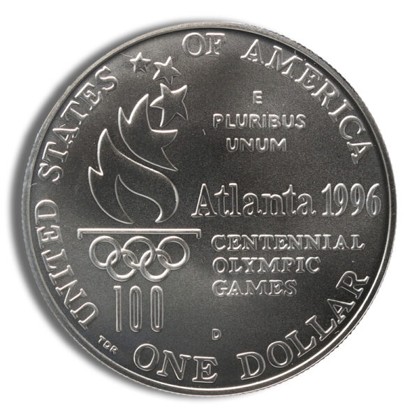 1996-D $1 Rowing Silver Commem - BU - Image 2