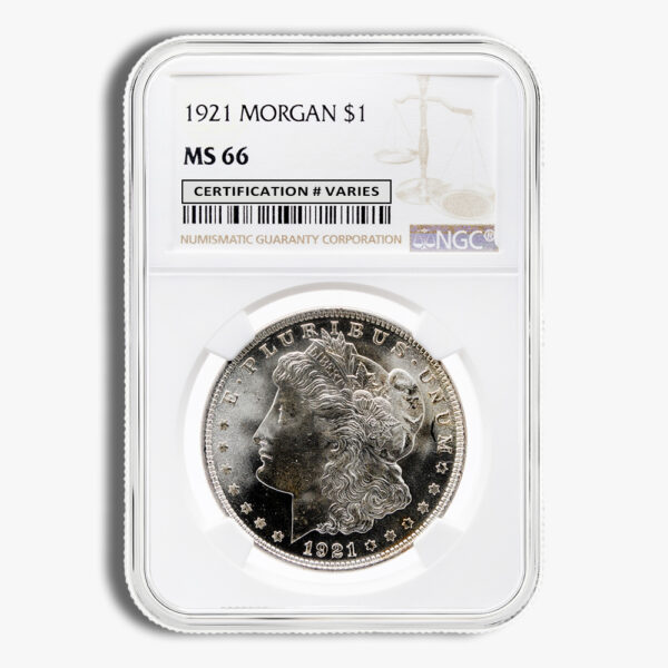 1921 Morgan Dollar - NGC MS66