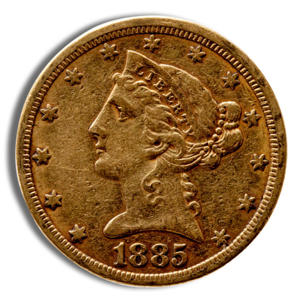 $5 Gold Liberty Half Eagle - VF