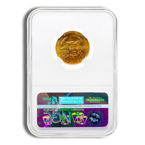 1987 1/4 oz Gold Eagle $10 NGC MS69 - Image 2