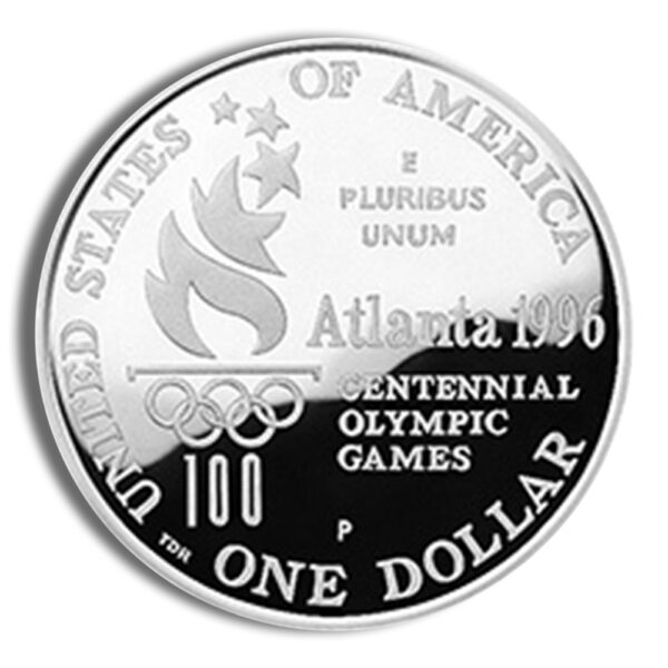 1996-P $1 High Jump Silver Commem - Proof - Image 2