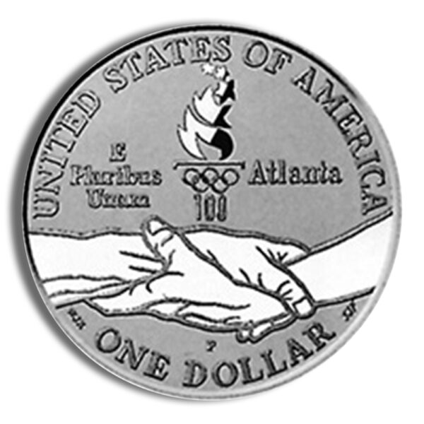 1995-P $1 Olympic Cycling Silver Commem - Proof - Image 2