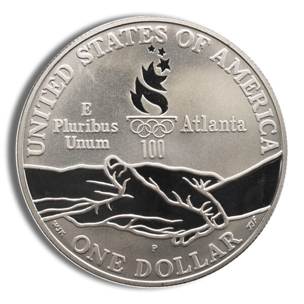 1995-P $1 Track & Field Silver Commem - Proof
