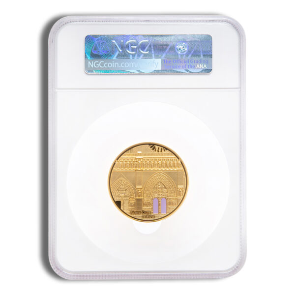 2021 5 oz Palau Gold Tiffany Art Notre Dame NGC PF70 - Image 2