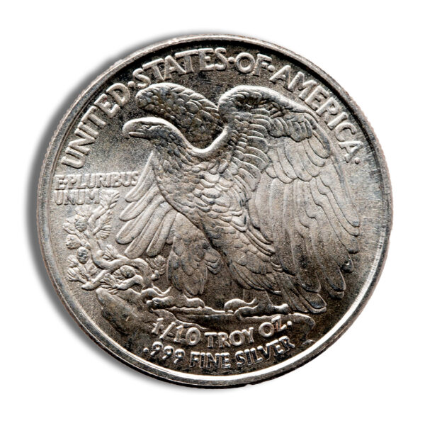 1/10 oz Silver Round - Walking Liberty - Image 2