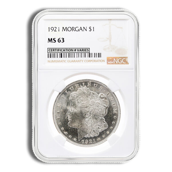 1921 Morgan Dollar - NGC MS63