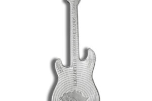 2022 1 oz Solomon Islands Silver Fender Stratocaster - Fiesta Red