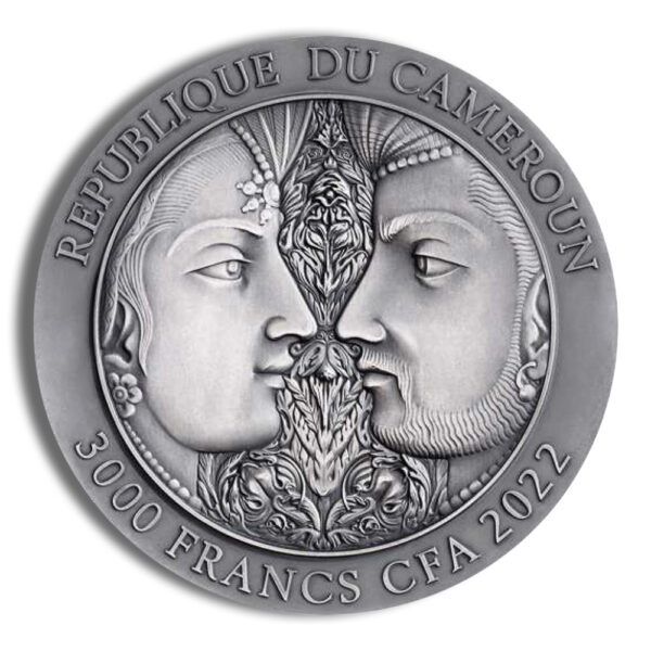 2022 3 oz Cameroon Moments of Love - Kama Sutra IV Silver Coin
